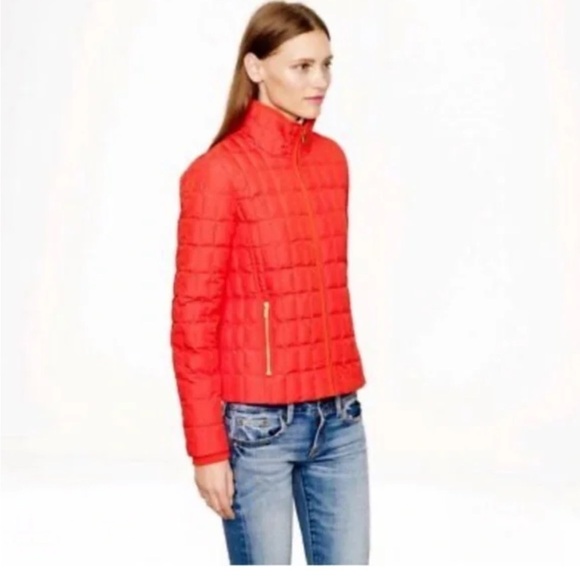 J. Crew Red Quilted Jacket - Picture 4 of 13